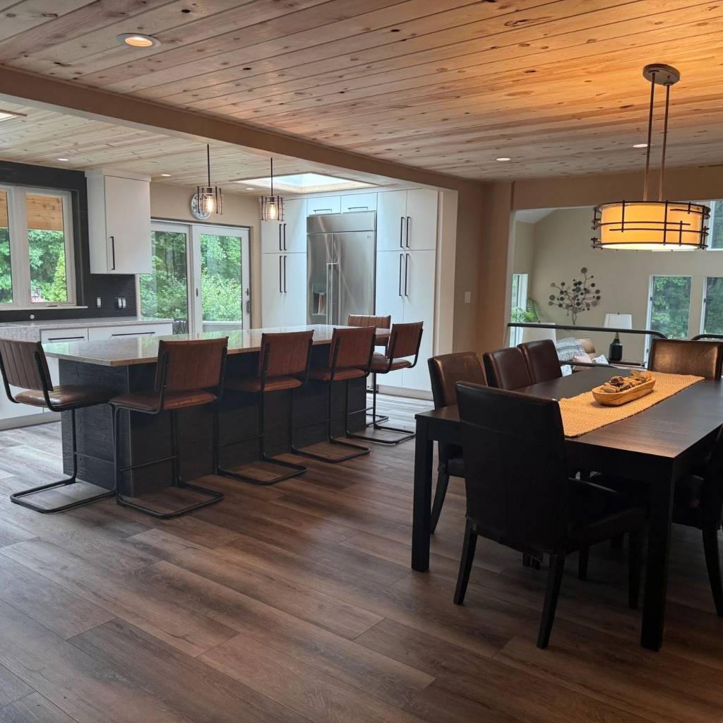 After Installing Large Island in Kitchen Remodel Project - Grand Rapids Contracting