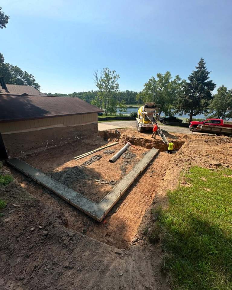 Garage Contractor Kentwood MI - During Foundation