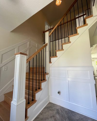 Custom Stair Build by our General Contractors & Custom Carpenters in Grand Rapids